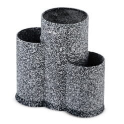 Suport cutite organizator, trei camere, soft-touch, insert detasabil