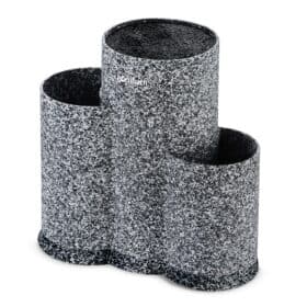 Suport cutite organizator, trei camere, soft-touch, insert detasabil