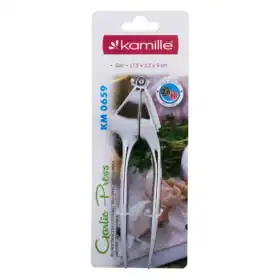 Presa de usturoi 17.5x3.2x5 cm, din otel inoxidabil