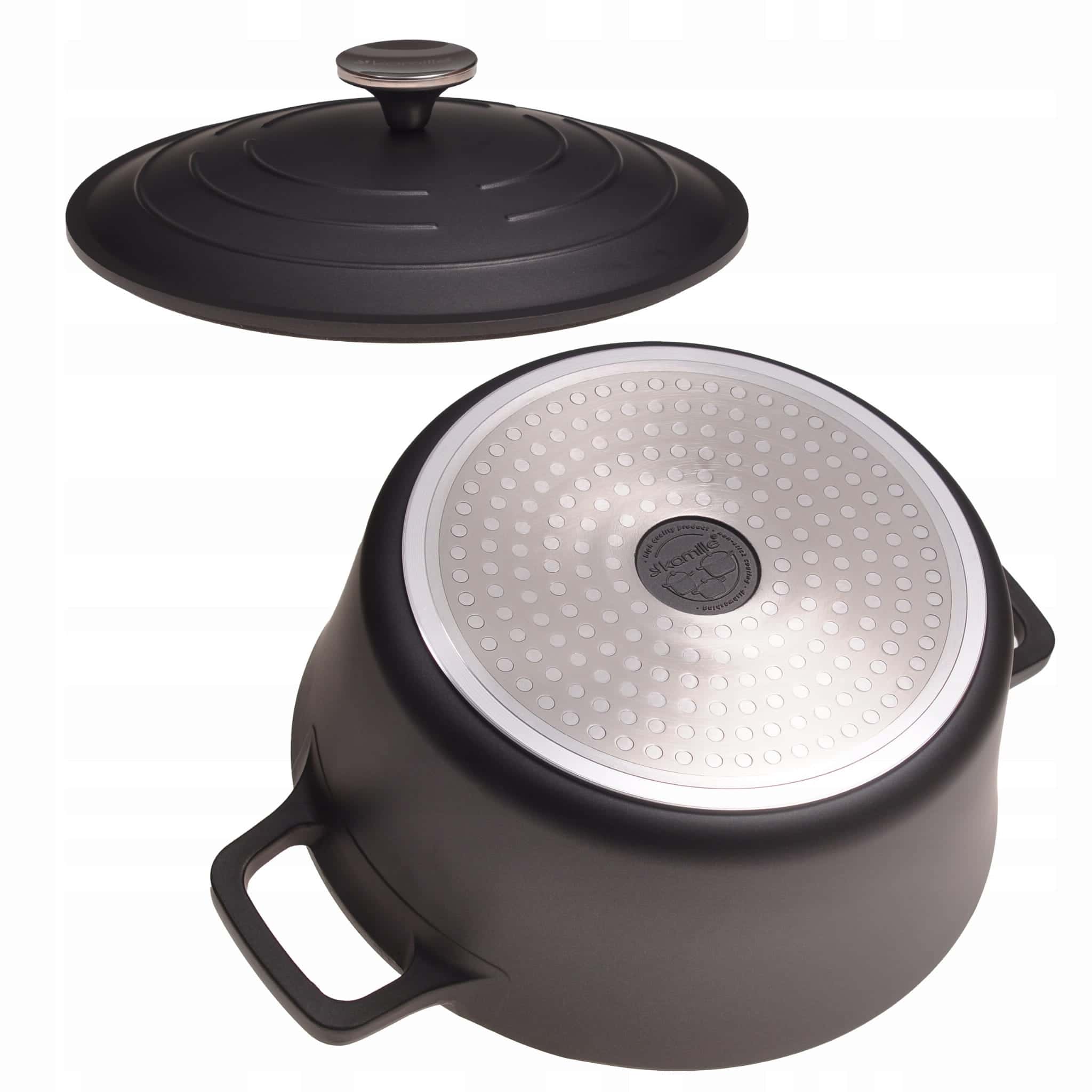 Oala cu capac, aluminiu, antiaderenta, 4.5 L, 24 x 11 cm - imagine 6