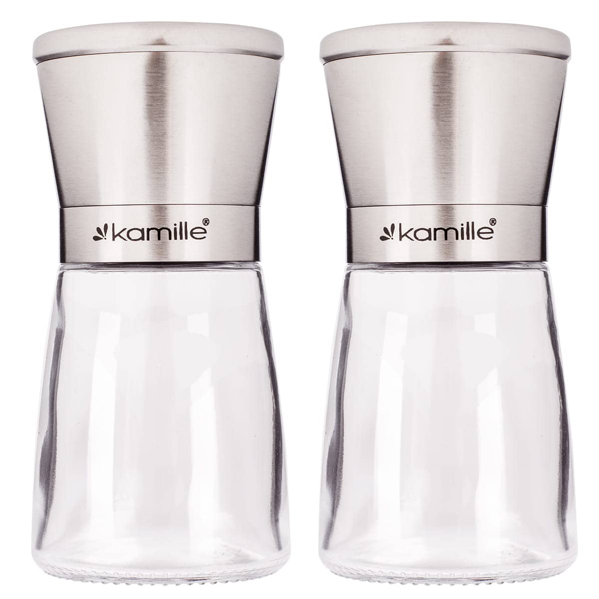 Set 2 Rasnite pentru sare si piper, corp sticla - imagine 2