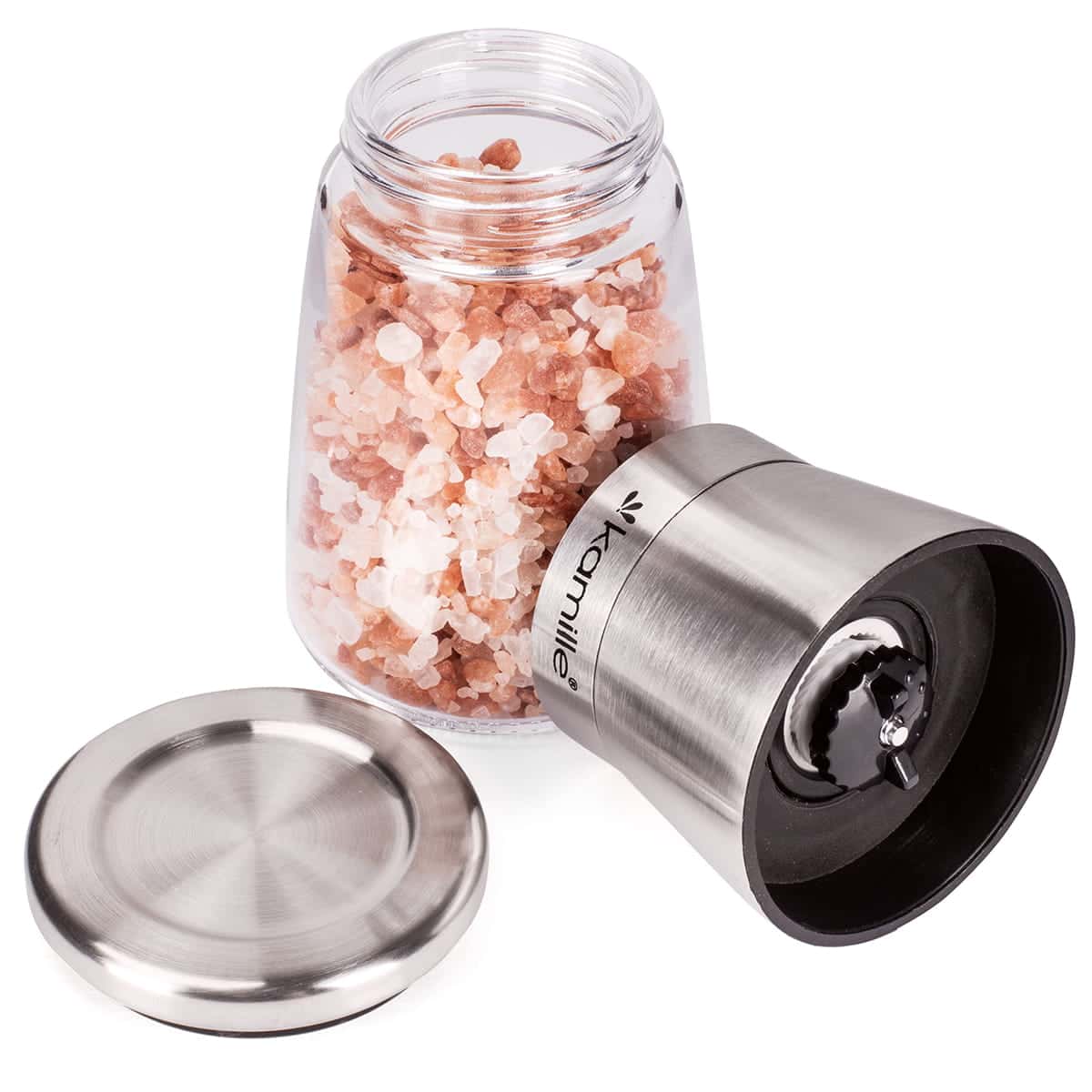 Set 2 Rasnite pentru sare si piper, corp sticla - imagine 3