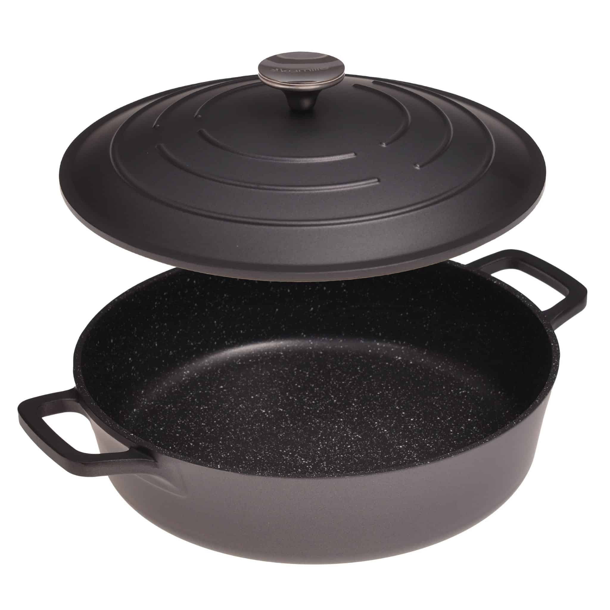 Oala marmurata, aluminiu, 4 L, 28 x 7.5 cm - imagine 2