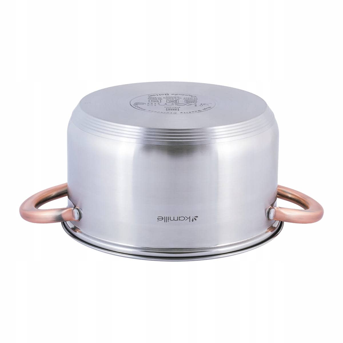 Oala, otel inoxidabil, capac sticla, 4.5 L, 22 cm, inductiva - imagine 5