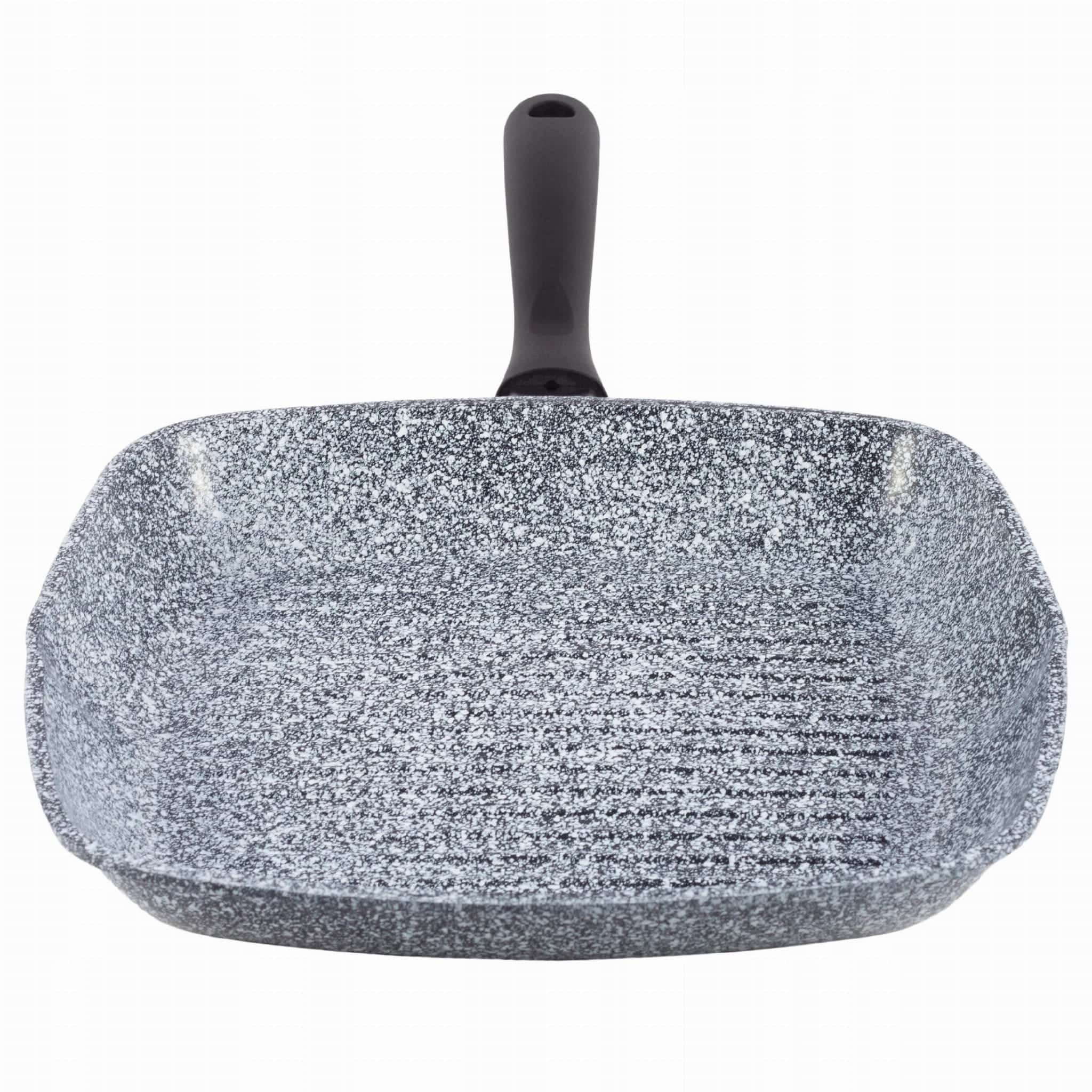 Tigaie grill cu capac, aluminiu/granit, 28 x 28 cm - imagine 6