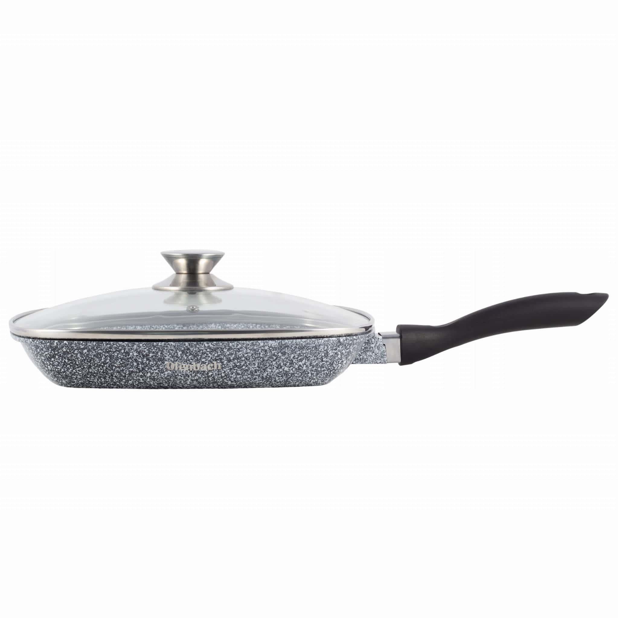 Tigaie grill cu capac, aluminiu/granit, 28 x 28 cm - imagine 2
