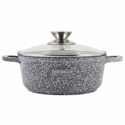 Oala din granit 6.5 l cu capac de sticla - imagine 4