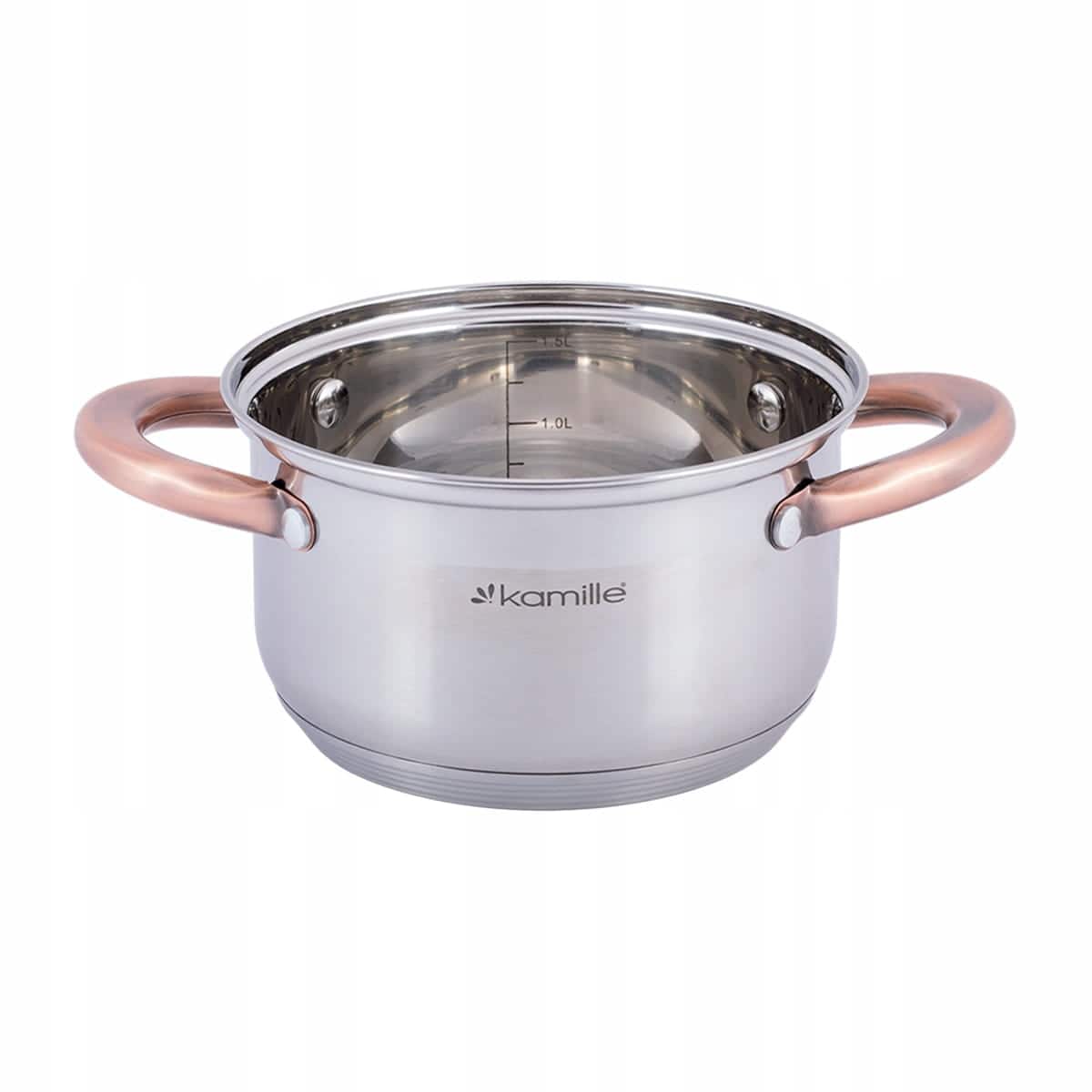 Oala, otel inoxidabil, capac sticla, 1.5 L, 16 cm, inductiva - imagine 4