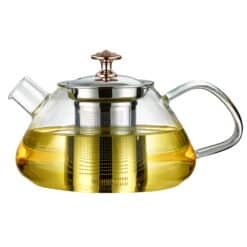 Ceainic, inox si sticla, 450 ml