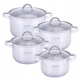 Set 4 oale din inox, 1 L - 3.9 L