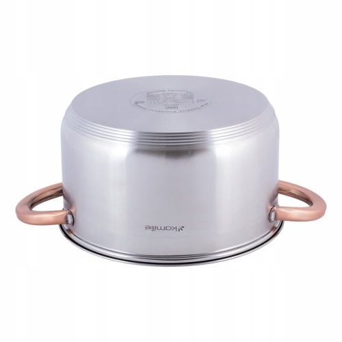 Cratita din inox 5 l cu manere cupru - imagine 2