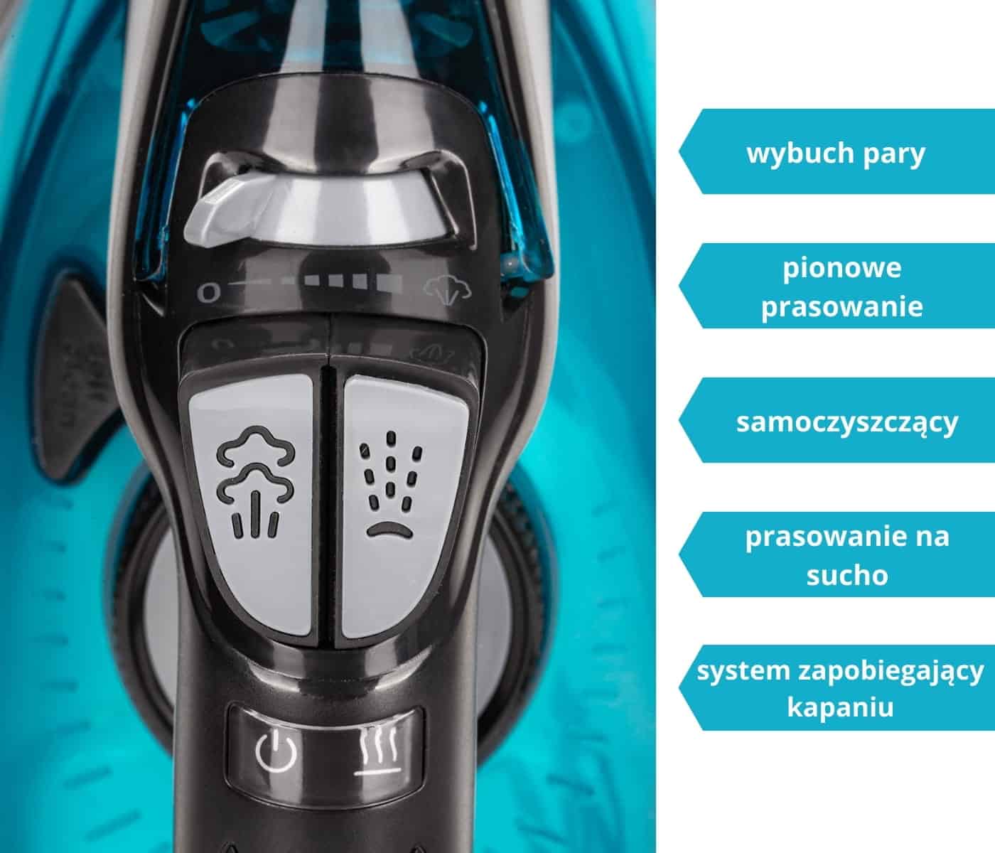 Fier de calcat cu abur, 2800 W, talpa ceramica, functie verticala - imagine 7