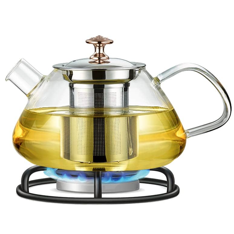 Ceainic, inox si sticla termorezistenta, 700 ml