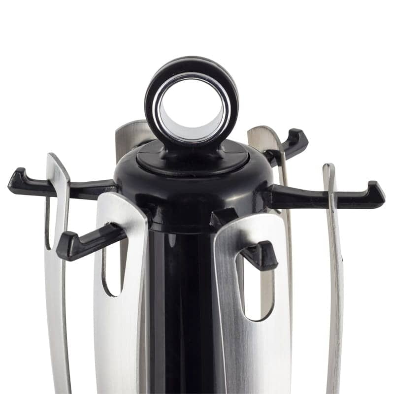Set 7 piese ustensile cu suport rotativ, nylon, maner inox - imagine 2