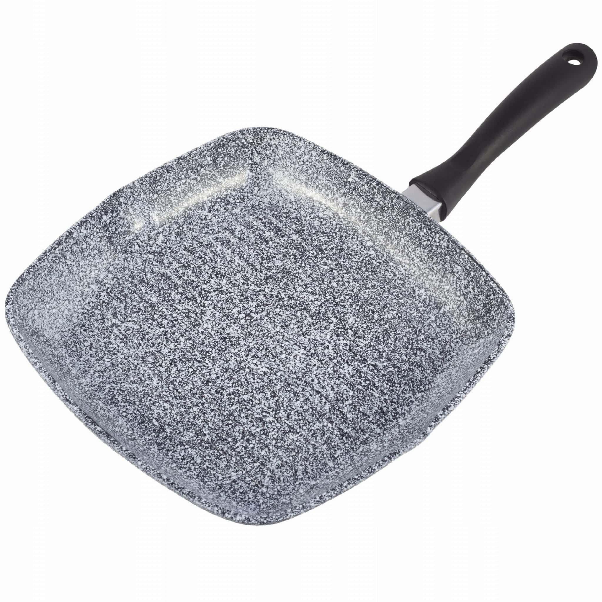 Tigaie grill cu capac, aluminiu/granit, 28 x 28 cm - imagine 5