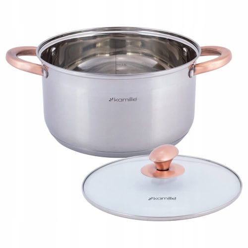 Cratita din inox 5 l cu manere cupru - imagine 6