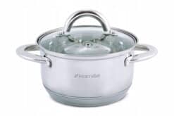 Oala, otel inoxidabil, capac sticla, 1.7 L, 16 cm, 7 straturi