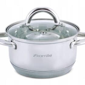 Oala, otel inoxidabil, capac sticla, 1.7 L, 16 cm, 7 straturi