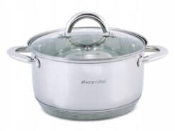 Oala cu capac din sticla, 3.4 L, inox, 20 x 11.5 cm