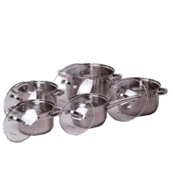 Set 10 piese oale din inox, 1.9 L - 6.5 L, inductie