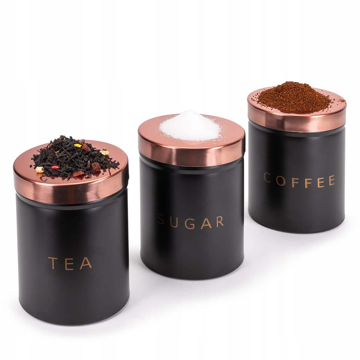 Set 3 recipiente pentru cafea, ceai si zahar - imagine 4
