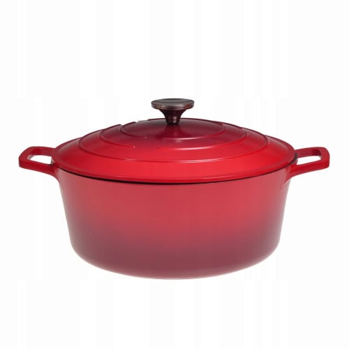 Oala din aluminiu rosu 6.5 l cu capac