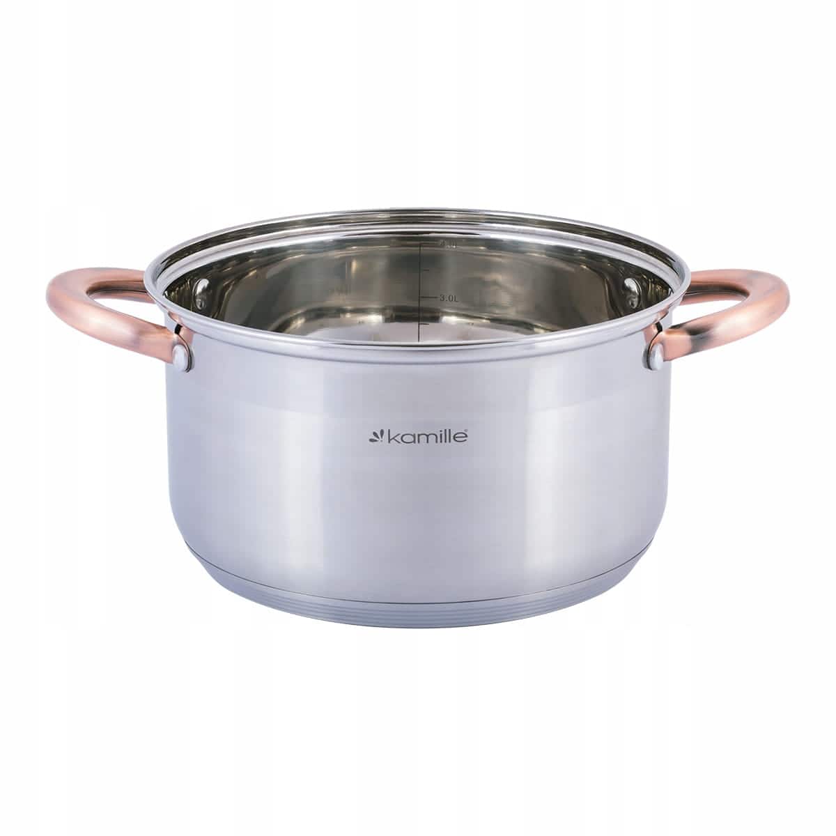 Oala, otel inoxidabil, capac sticla, 4.5 L, 22 cm, inductiva - imagine 4