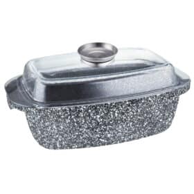 Vas de copt, cu capac, aluminiu turnat, invelis antiaderent, 5.5 L, 32x21 cm