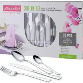 Set de tacamuri din otel inoxidabil 24 piese