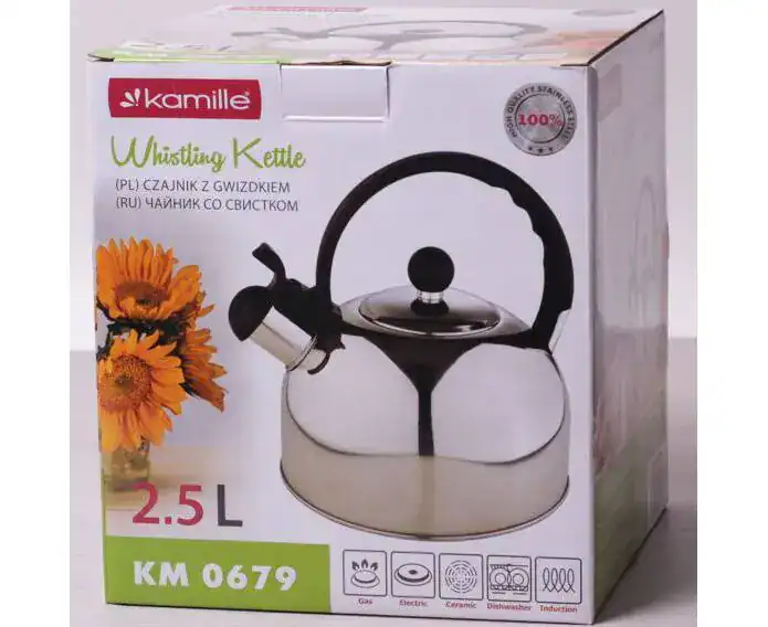 Ceainic din otel inoxidabil 2.5 l cu fluier - imagine 5