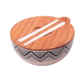 Bol din fibra de bambus cu ustensile