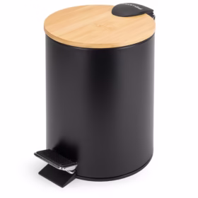 Coș de gunoi pentru baie Kamille 5 L cu pedală și capac închis