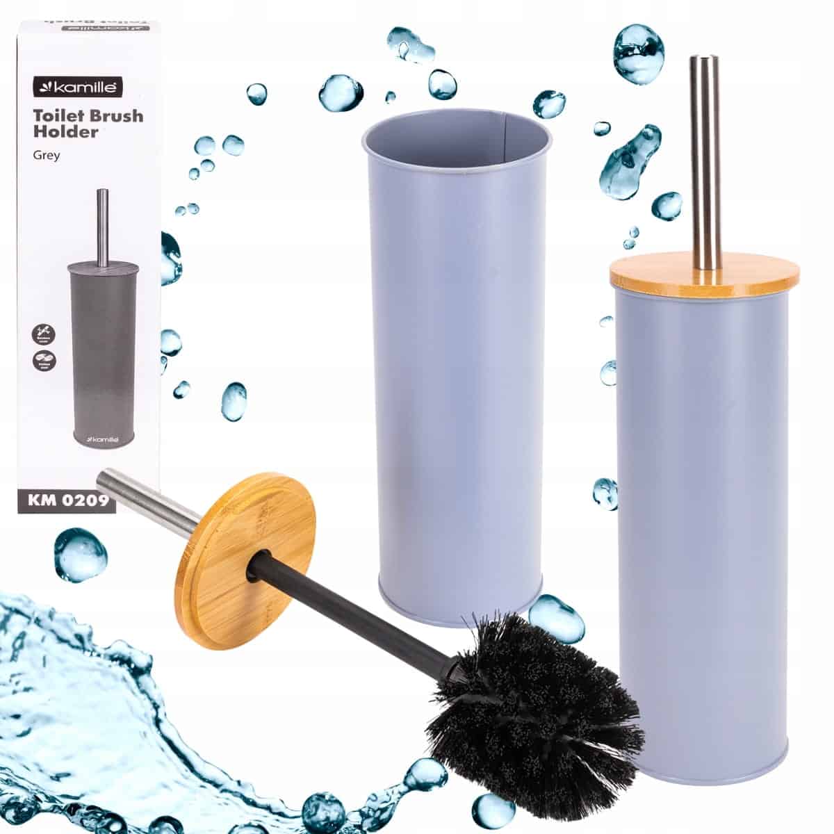 Perie WC Kamille cu stativ liber – design compact și util pentru baie - imagine 4