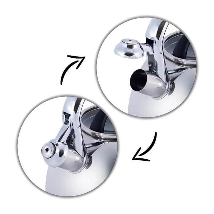 Ceainic cu Fluier Kamille din inox 2.8 L – compatibil cu Inductie - imagine 3