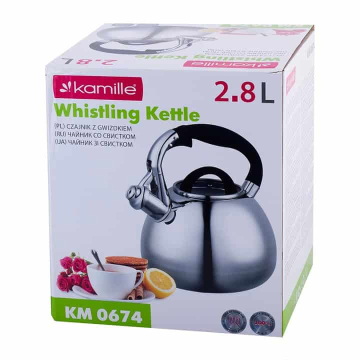 Ceainic cu Fluier Kamille din inox 2.8 L – compatibil cu Inductie - imagine 2