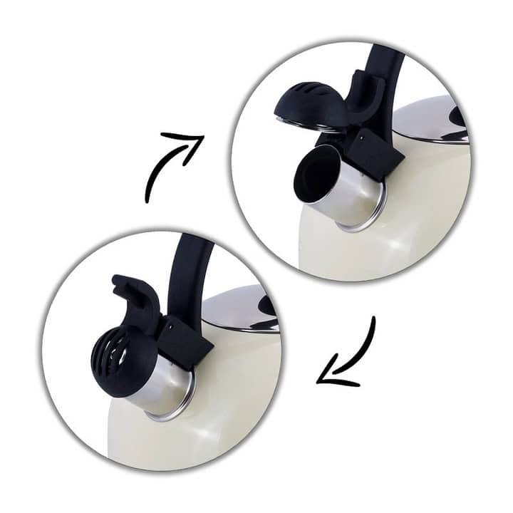 Ceainic cu Fluier Kamille din inox, 2.5 L – Compatibil Inductie - imagine 2