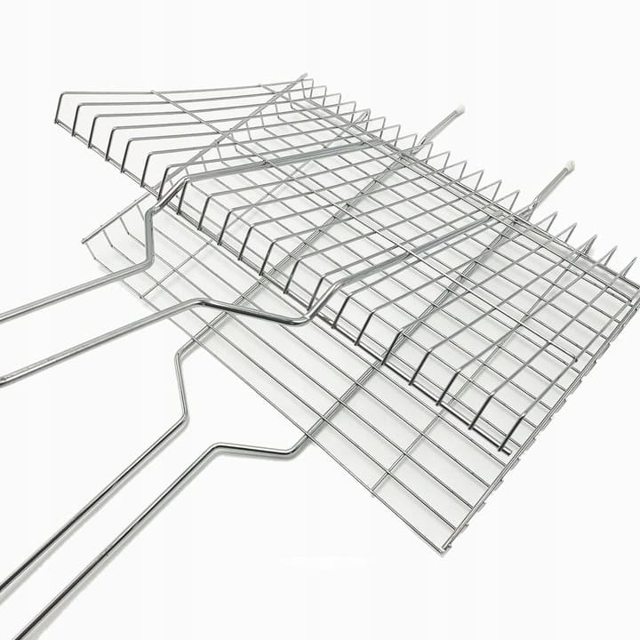 Plasă de grătar SKAUT 36 cm cu pereți laterali și mâner din lemn - imagine 6