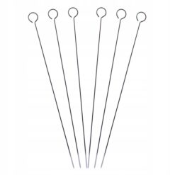 Set 12 frigarui inox CKAYT 38 cm cu mânere din lemn