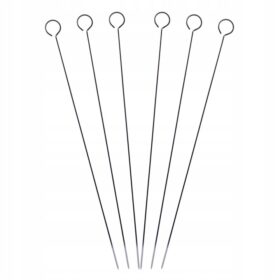 Set 12 frigarui inox CKAYT 38 cm cu mânere din lemn