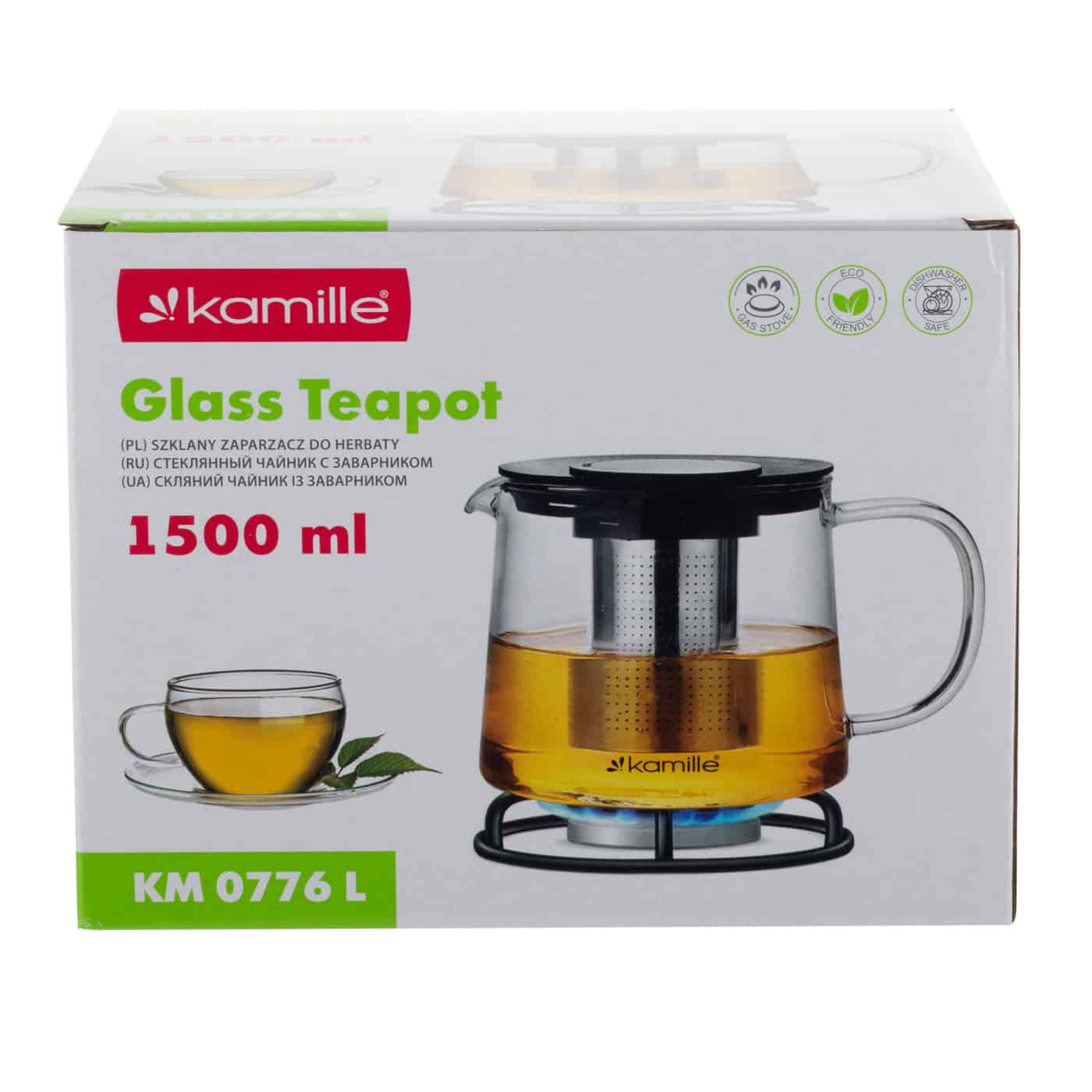 Infuzor de ceai si plante din sticla, 1500 ml, Kamille - imagine 3