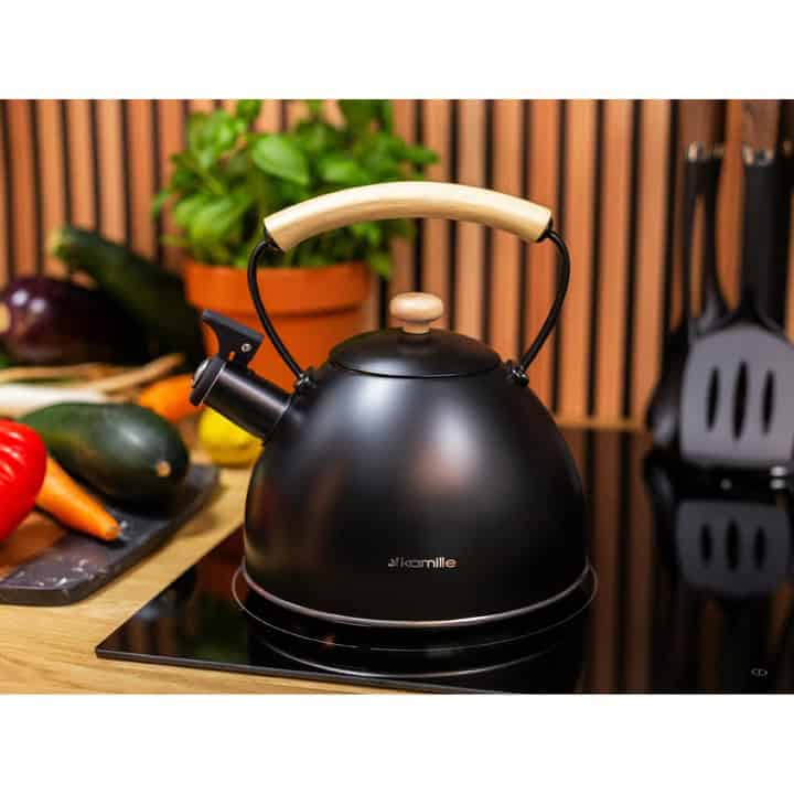 Ceainic inox cu fluier 2.5 L – clasic și compatibil cu inducție - imagine 4