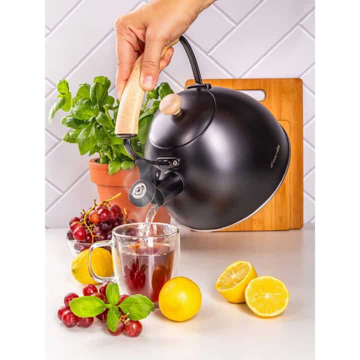 Ceainic inox cu fluier 2.5 L – clasic și compatibil cu inducție - imagine 3