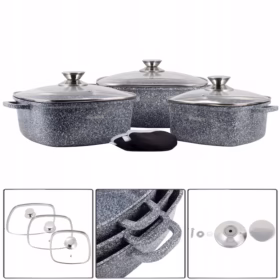 Set oale granitice 6 piese – 2.3 L, 4.4 L, 6.5 L