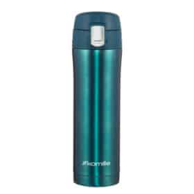 Cana termos portabila, otel inoxidabil, 450 ml, bidon termoizolant, Turcoaz