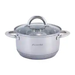 Cratita din otel inoxidabil 2.4 L cu capac din sticla