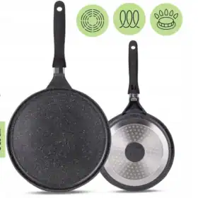 Tigaie pentru clătite Kamille 28 cm cu strat Black Marble