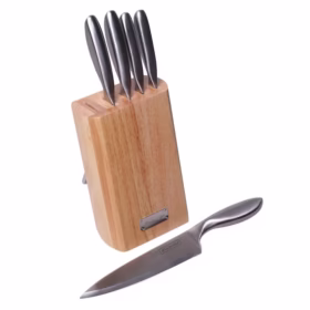 Set 6 cuțite Kamille KM‑5133 bambus bej