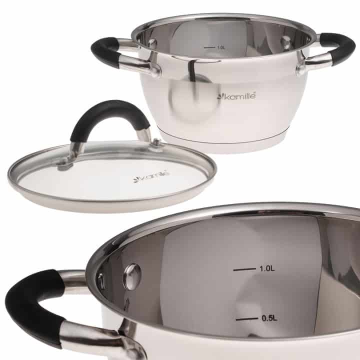 Set 4 oale Kamille inox cu capace - imagine 2