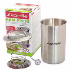 Presa de șuncă Kamille inox 1,5 L cu termometru