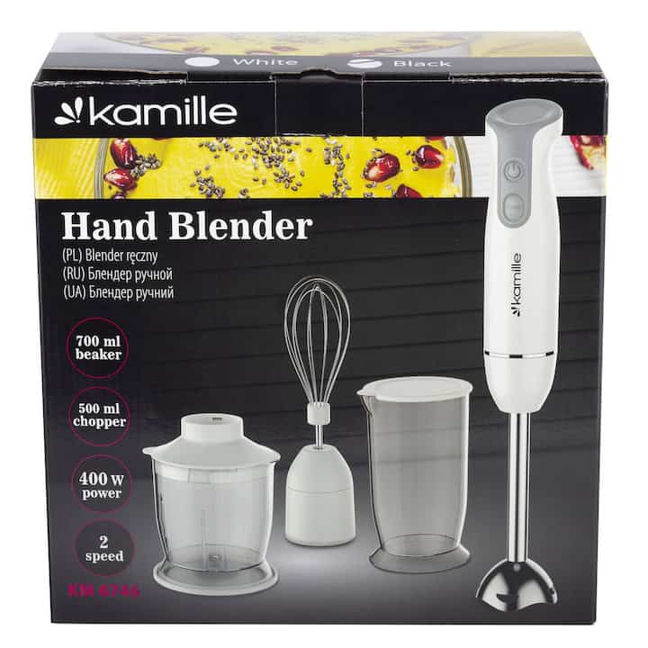 Blender de mână Kamille 400 W cu set 700 ml și accesorii - imagine 2